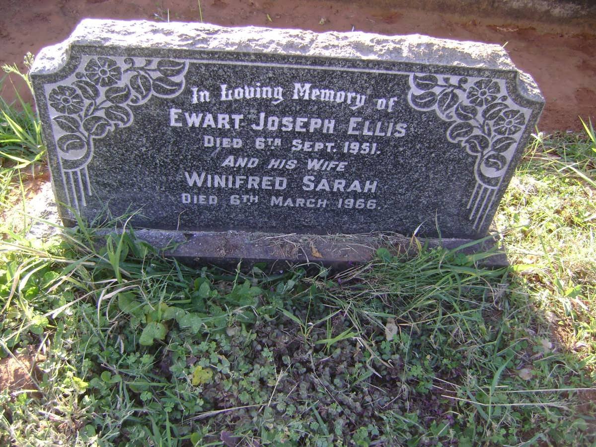 ELLIS Ewart Joseph -1951 &amp; Winifred Sarah -1966