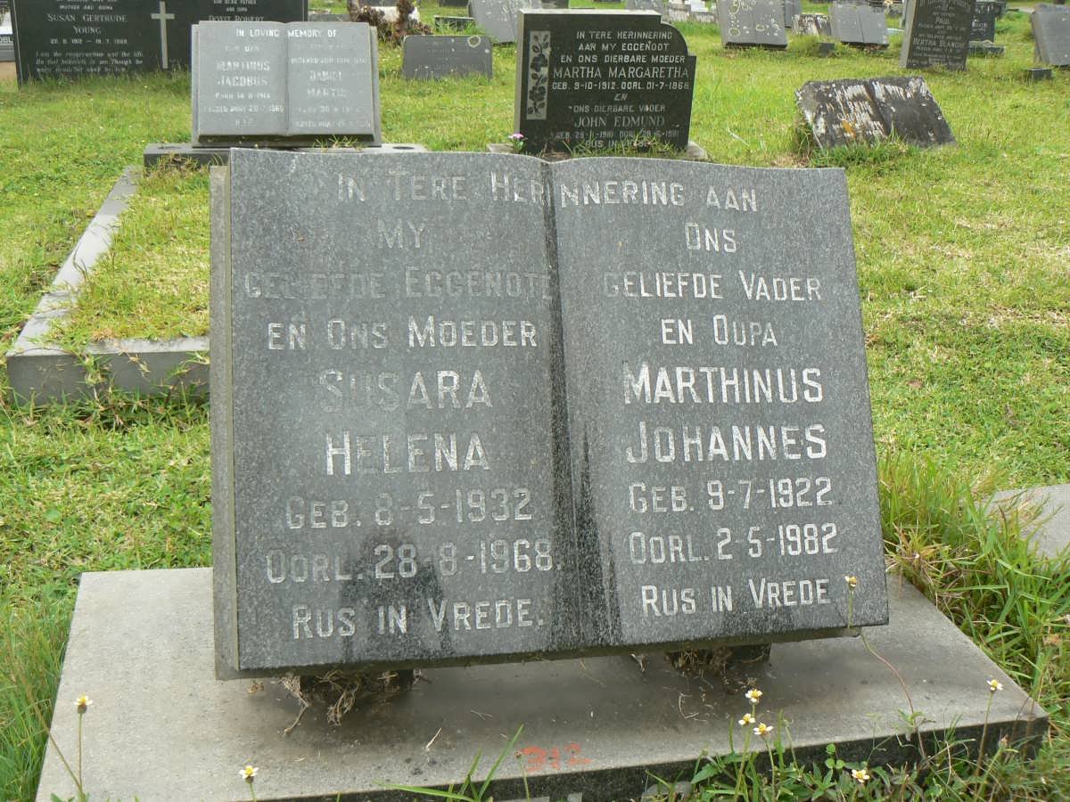 ELS Marthinus Johannes 1922-1982 &amp; Susara Helena 1932-1968