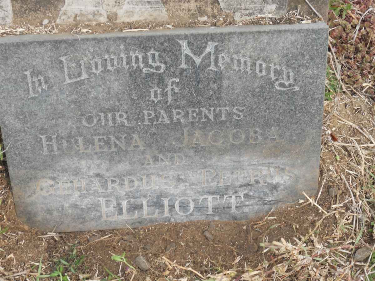 ELLIOTT Gerhardus Petrus &amp; Helena Jacoba 