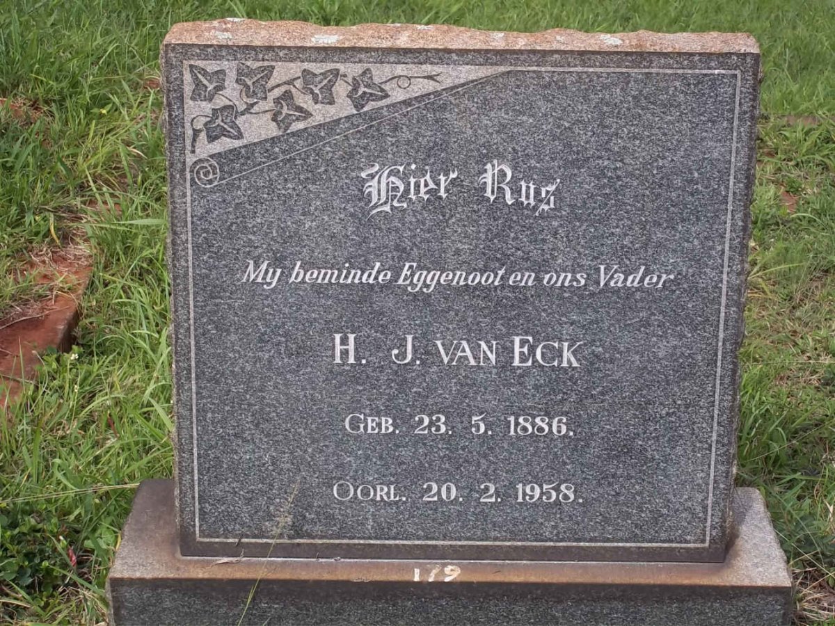 ECK H.J., van 1886-1958