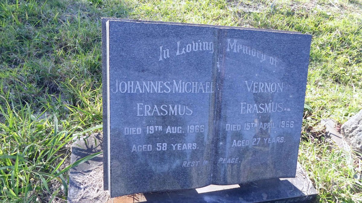 ERASMUS Johannes Michael -1966 :: ERASMUS Vernon -1966