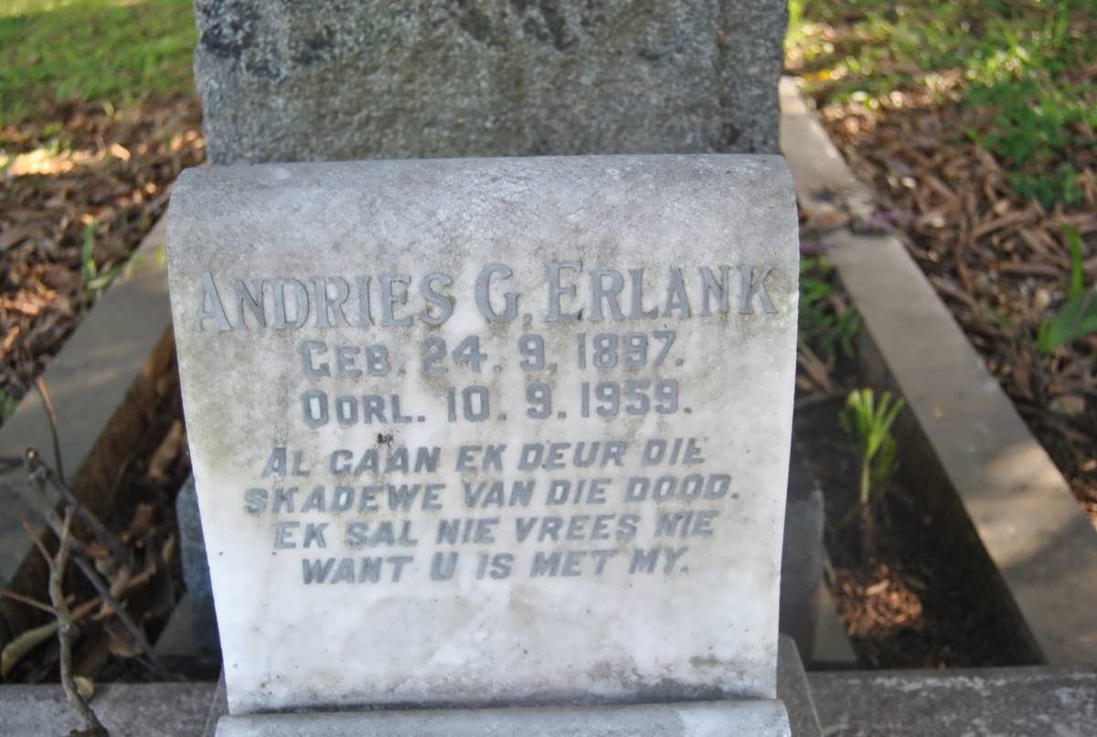 ERLANK Andries G. 1897-1959
