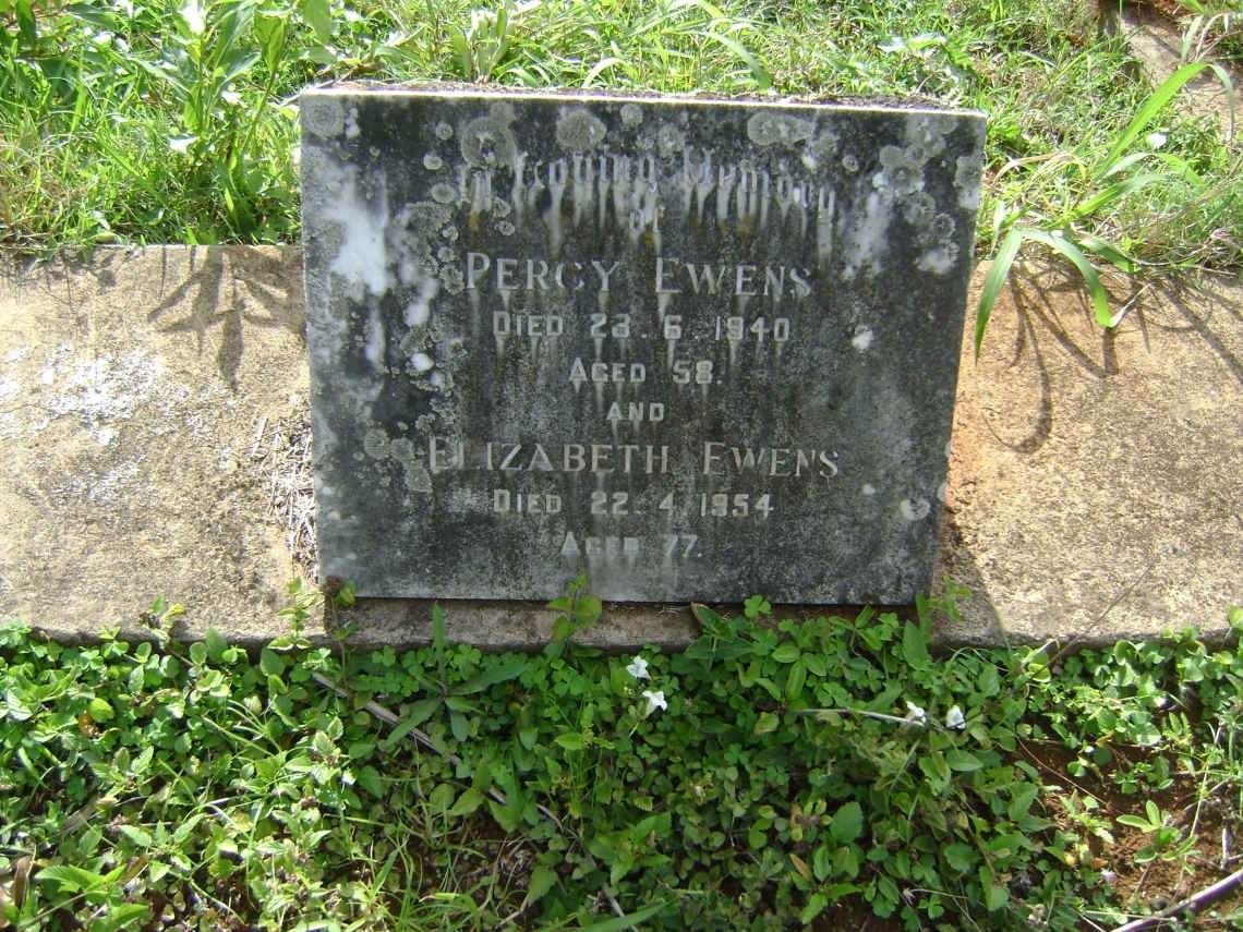 EWENS Percy -1940 &amp; Elizabeth -1954