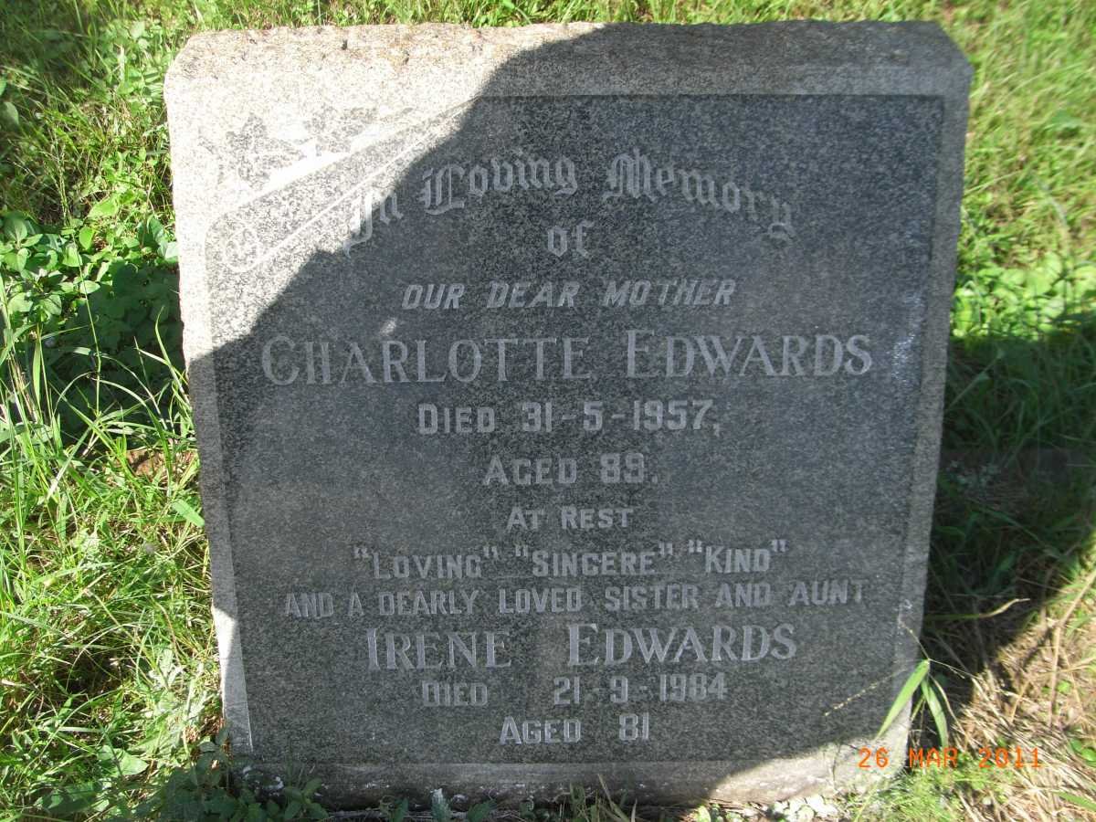 EDWARDS Charlotte -1957 :: EDWARDS Irene -1984