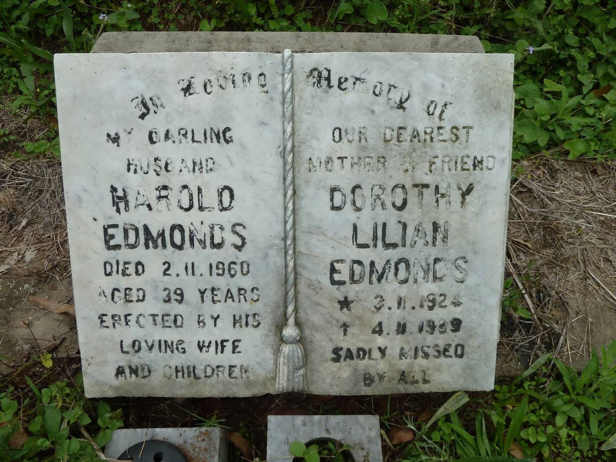 EDMONDS Harold -1960 &amp; Dorothy Lilian 1924-1989
