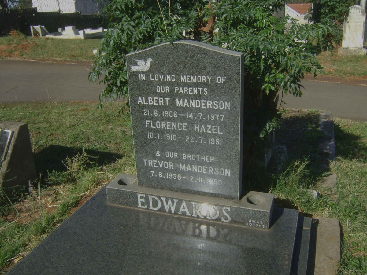 EDWARDS Albert Manderson 1906-1977 &amp; Florence Hazel 1910-1991 :: EDWARDS Trevor Manderson 1938-1990