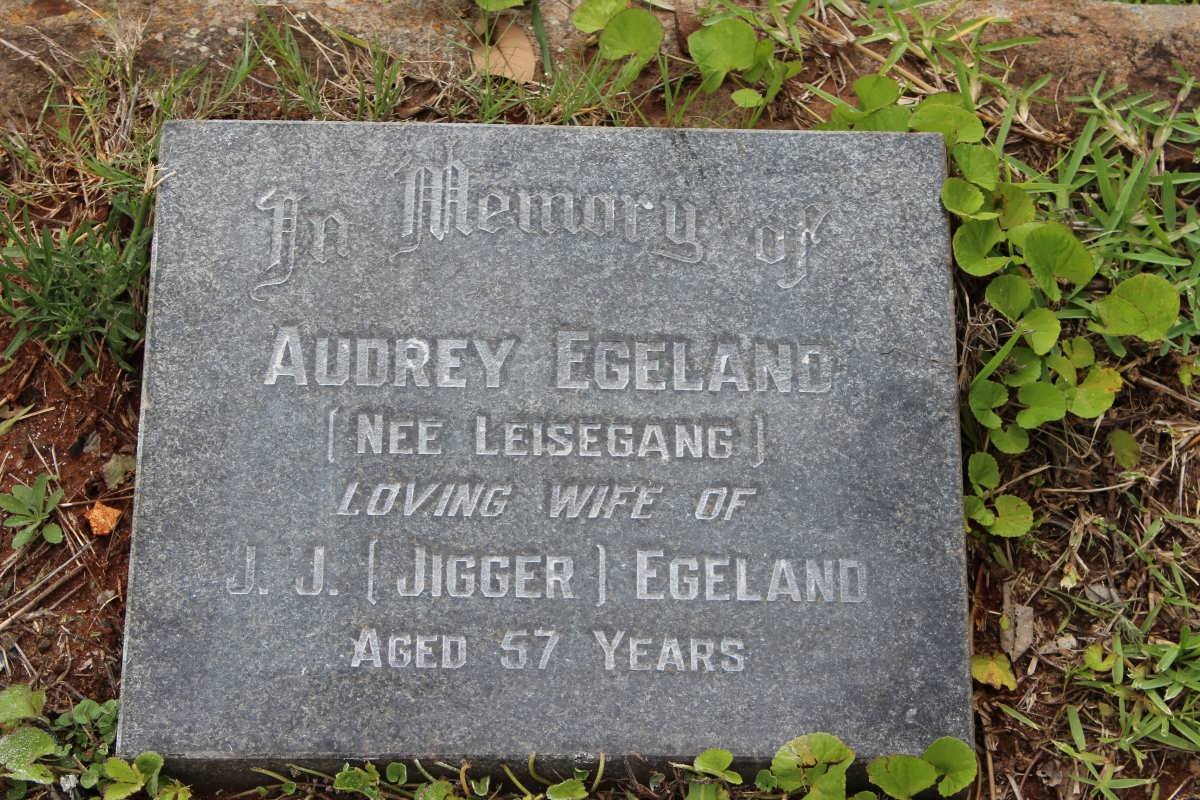 EGELAND Audrey nee LEISEGANG 