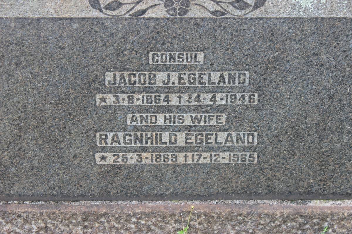 EGELAND Jacob 1864-1946 &amp; Ragnhild 1869-1965