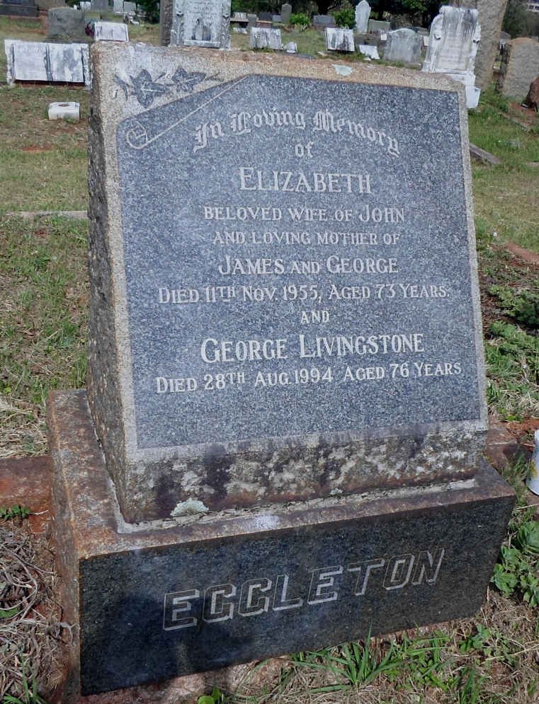 EGGLETON Elizabeth -1955 :: EGGLETON George Livingstone -1994