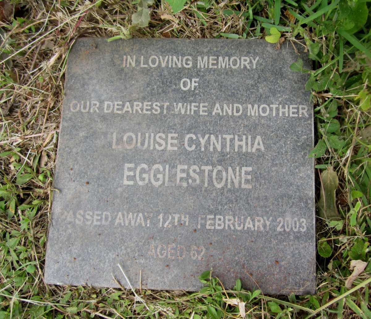 EGGLESTONE Louise Cynthia -2003