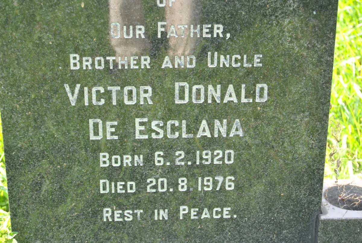 ESCLANA Victor Donald, de 1920-1976