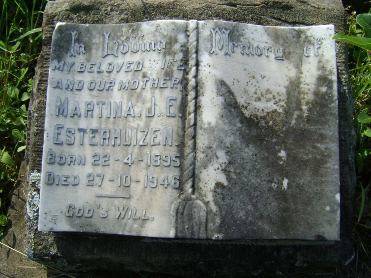 ESTERHUIZEN Martina J.E. 1895-1946