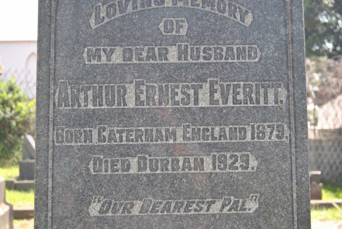 EVERITT Arthur Ernest 1879-1929