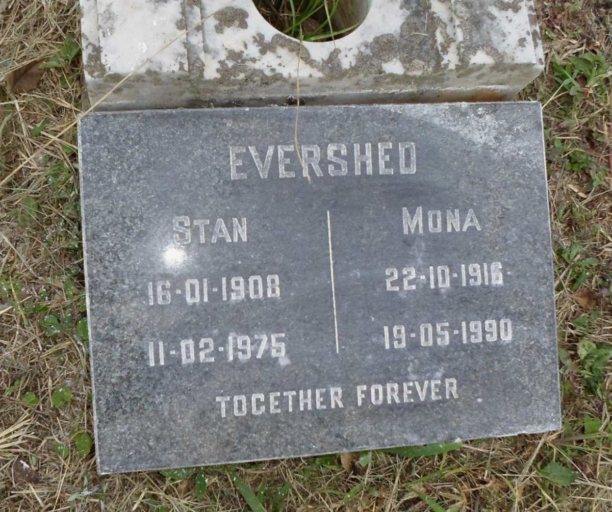 EVERSHED Stan 1908-1975 &amp; Mona 1916-1990