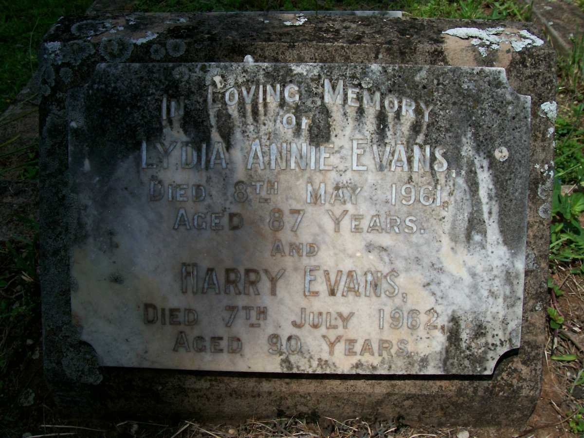 EVANS Harry -1962 &amp; Lydia Annie -1961