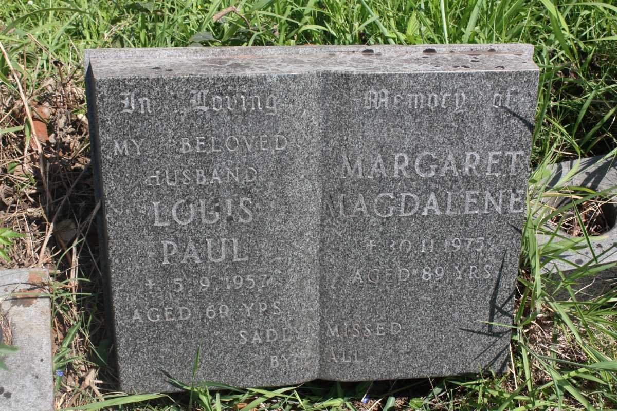 FUHRI Louis Paul -1957 &amp; Margaret Magdalene -1975