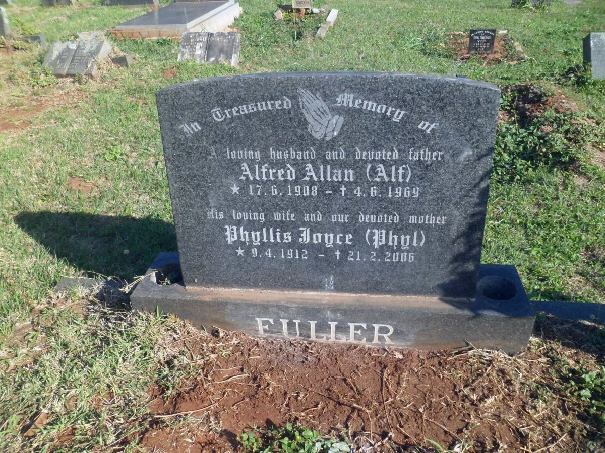FULLER Alfred Allan 1908-1969 &amp; Phyllis Joyce 1912-2006
