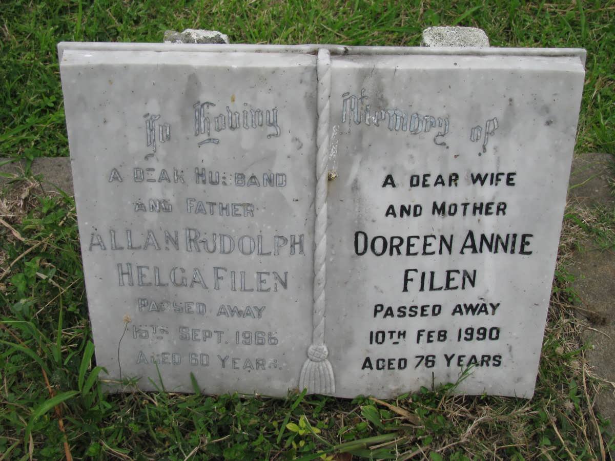 FILEN Allan Rudolph Helga -1968 &amp; Doreen Annie -1990