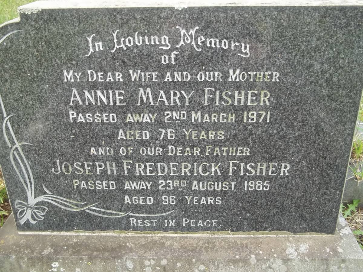 FISHER Joseph Frederick -1985 &amp; Annie Mary -1971