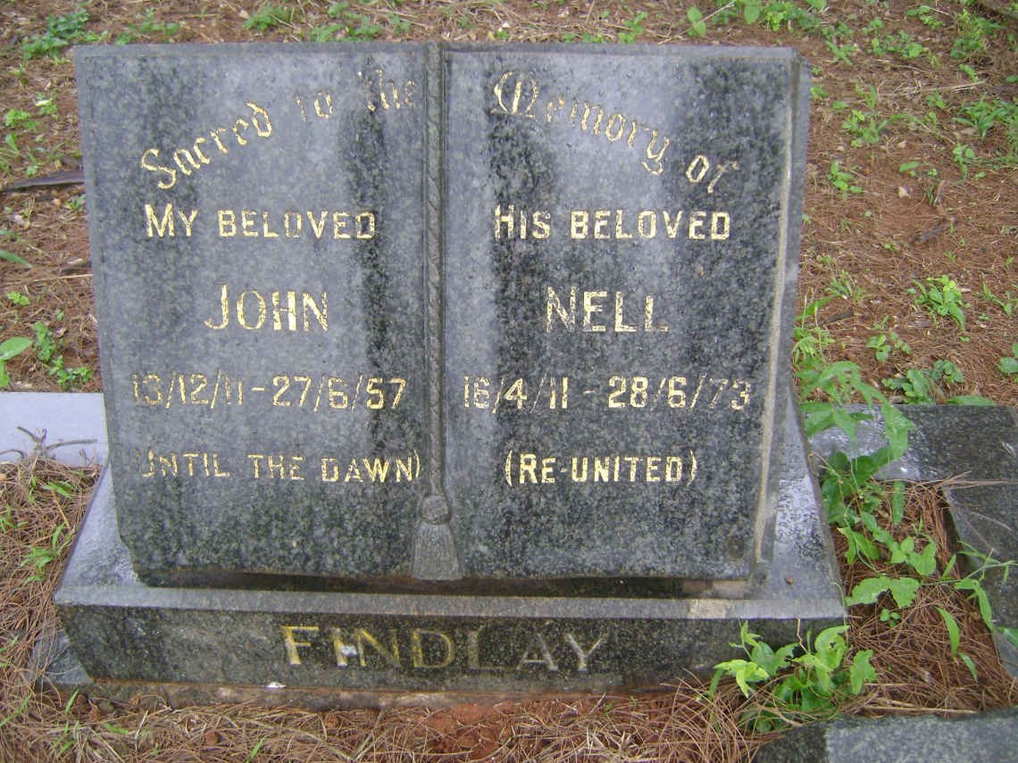 FINDLAY John 1911-1957 &amp; Nell 1911-1973