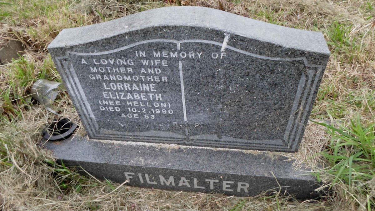 FILMALTER Lorraine Elizabeth nee HELLON -1990