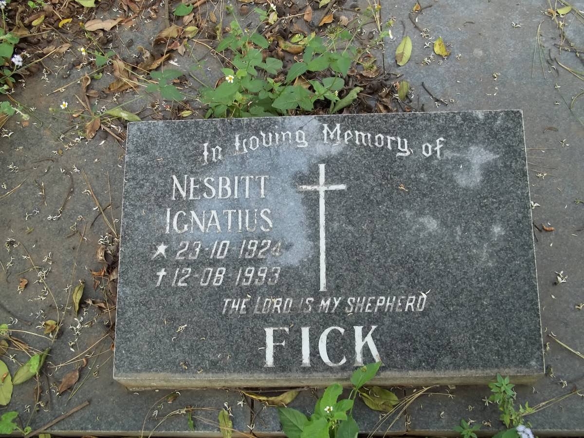 FICK Nesbitt Ignatius 1924-1993