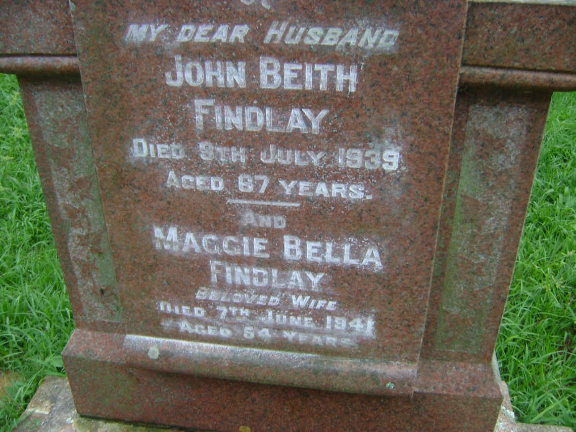 FINDLAY John Beith -1939 &amp; Maggie Bella -1941