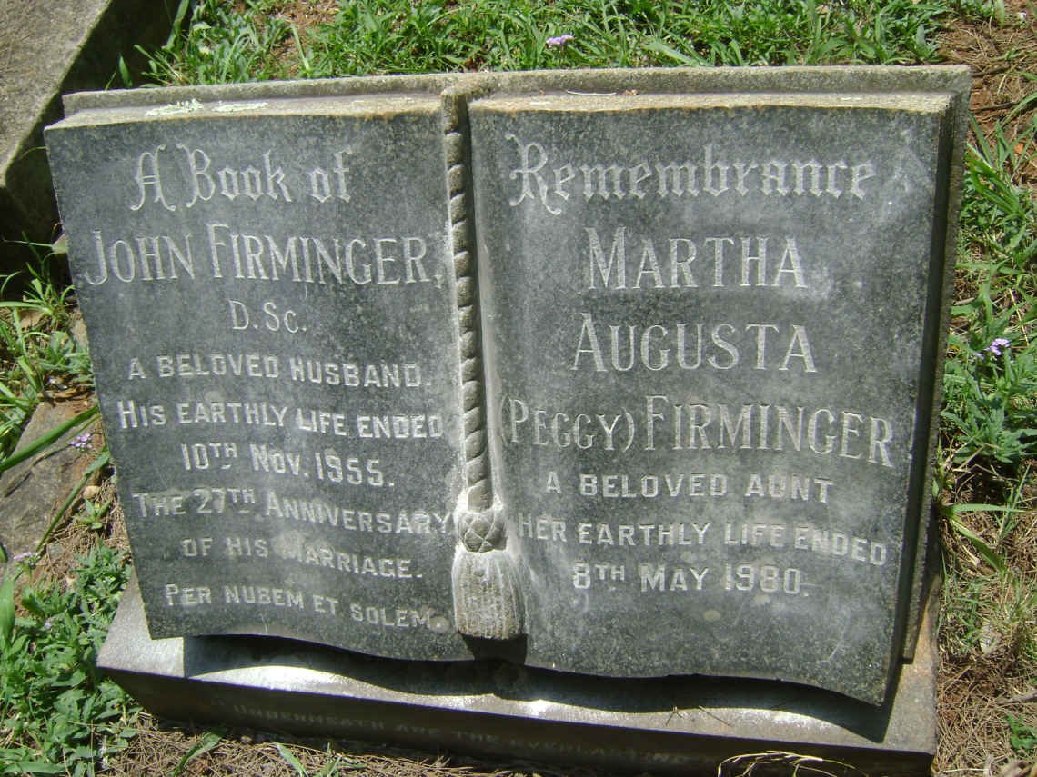 FIRMINGER John -1955 &amp; Martha Augusta -1980