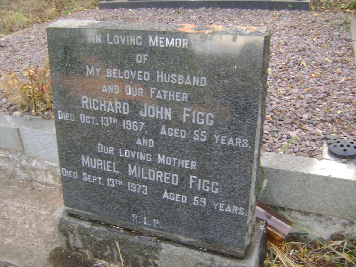 FIGG Richard John -1967 &amp; Muriel Mildred -1973