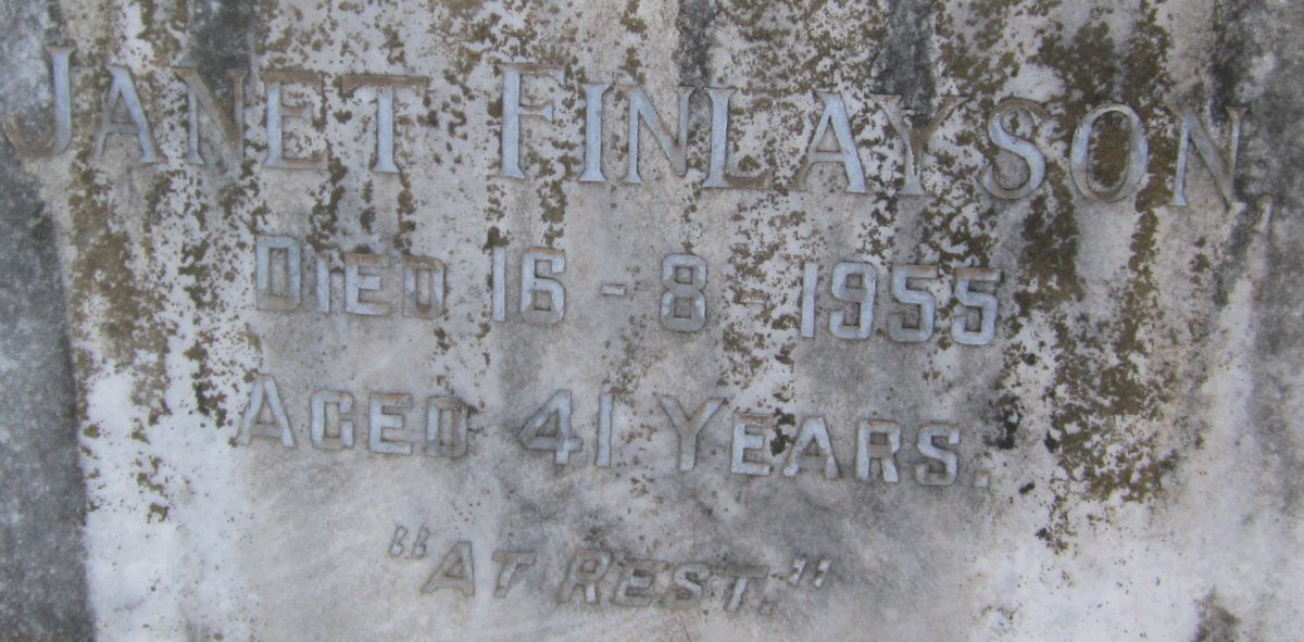 FINLAYSON Janet -1955