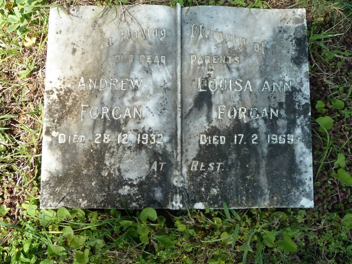 FORCAN Andrew -1932 &amp; Louisa Ann -1959