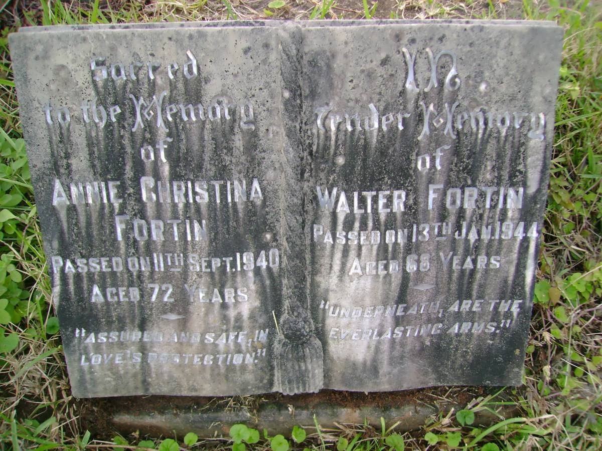 FORTIN Walter -1944 &amp; Annie Christina -1940