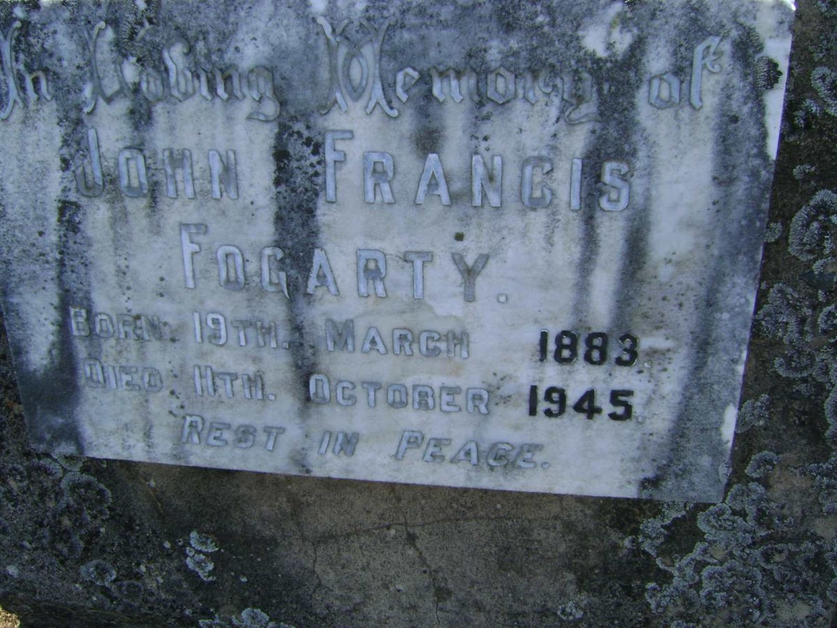 FOGARTY John Francis 1883-1945