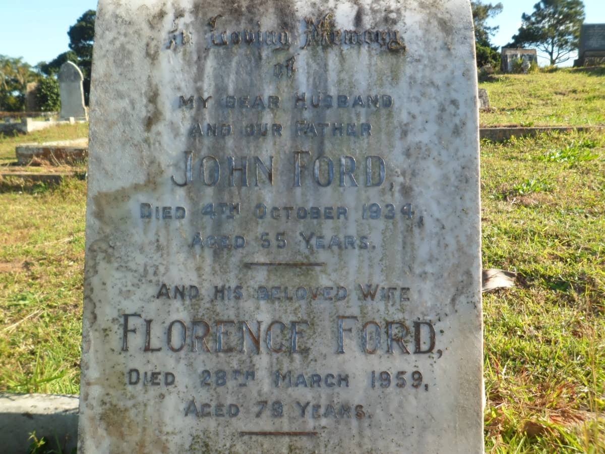 FORD John -1934 &amp; Florence -1959