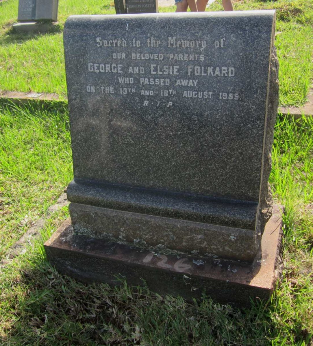 FOLKARD George -1955 &amp; Elsie -1955