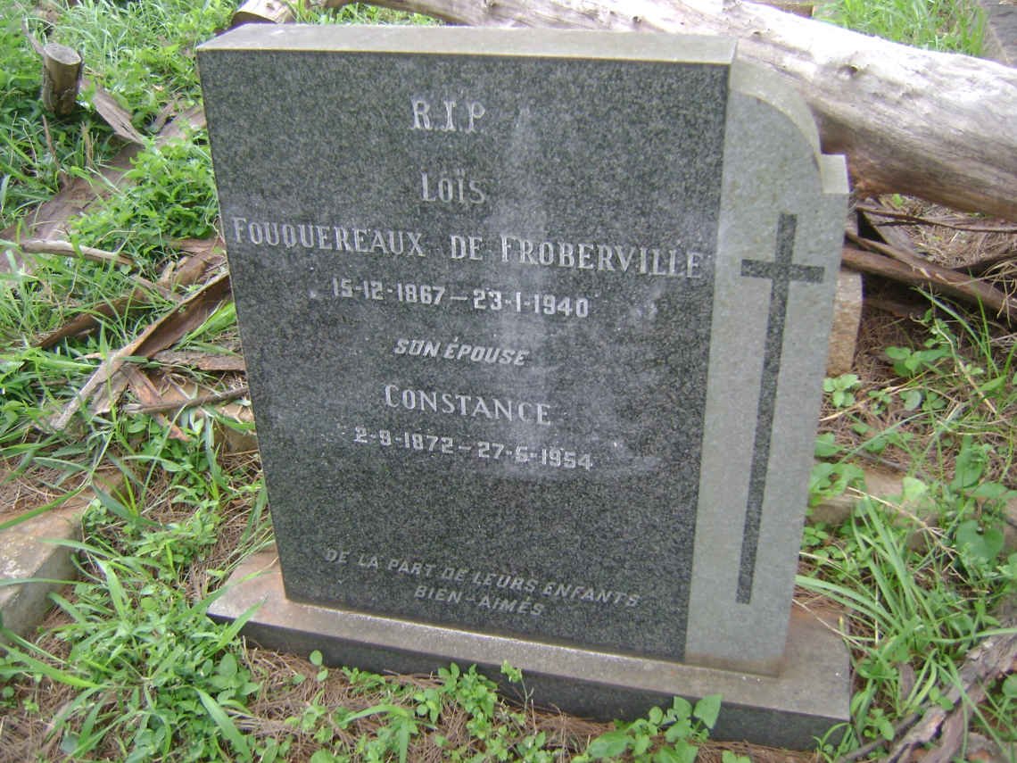FOUQUEREAUX de FROBERVILLE Loïs 1867-1940 &amp; Constance 1872-1954