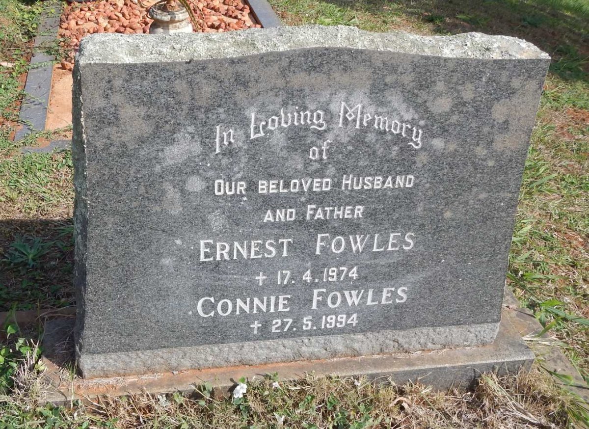 FOWLES Ernest -1974 &amp; Connie -1994