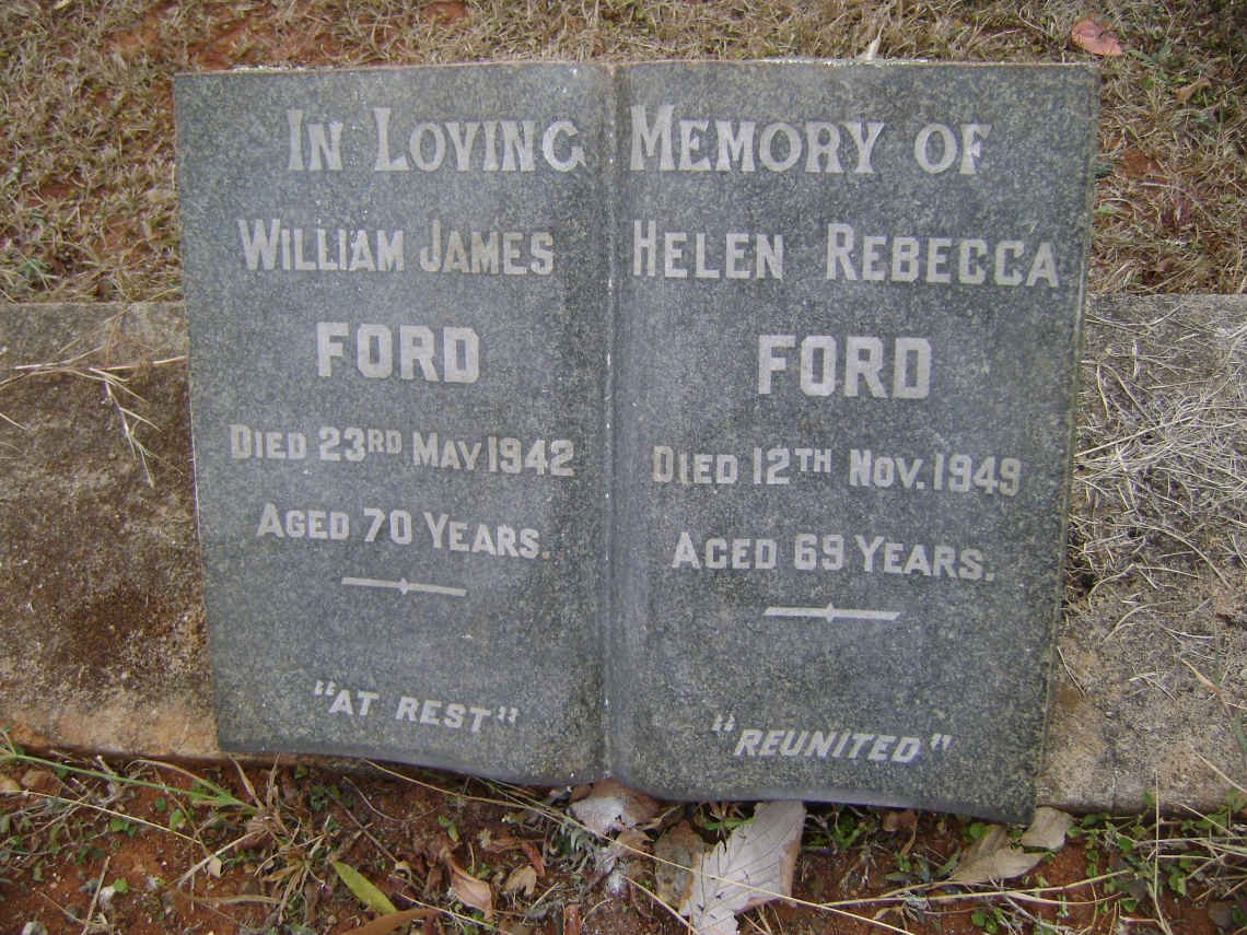 FORD William James -1942 &amp; Helen Rebecca -1949