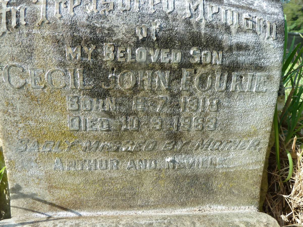 FOURIE Cecil John 1918-1963