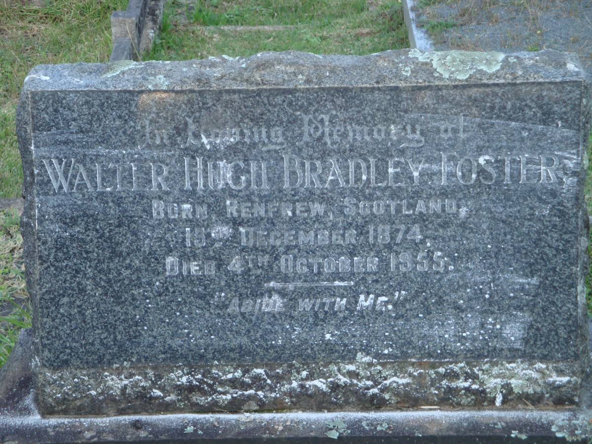 FOSTER Walter Hugh Bradley 1874-1955