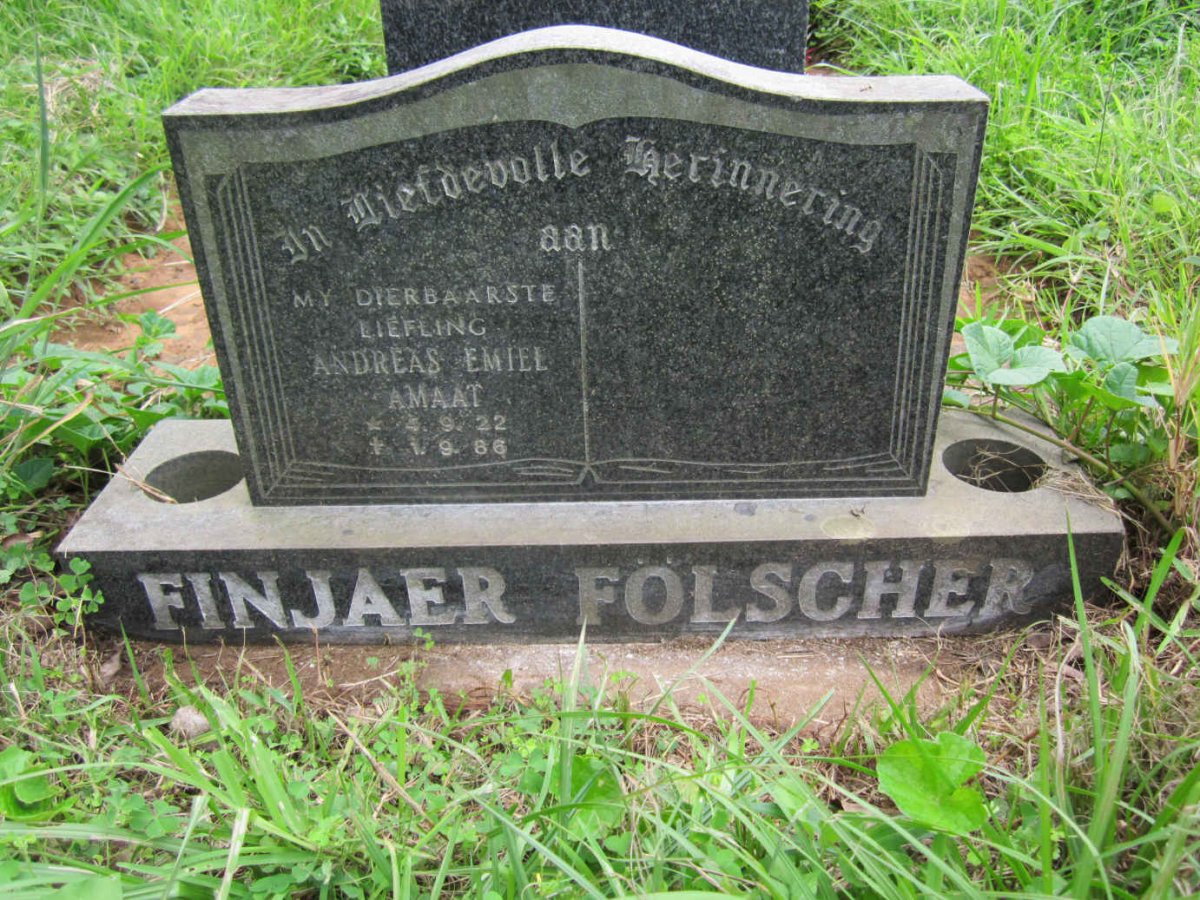 FOLSCHER Andreas Emiel Amaat, FINJAER 1922-1986