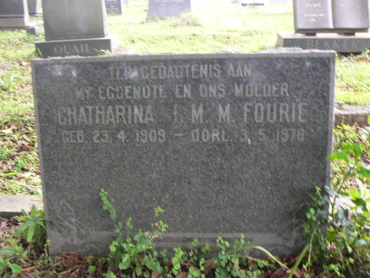 FOURIE Chatharina J.M.M. 1909-1978