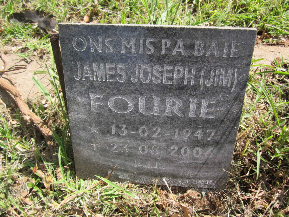 FOURIE James Joseph 1947-2006