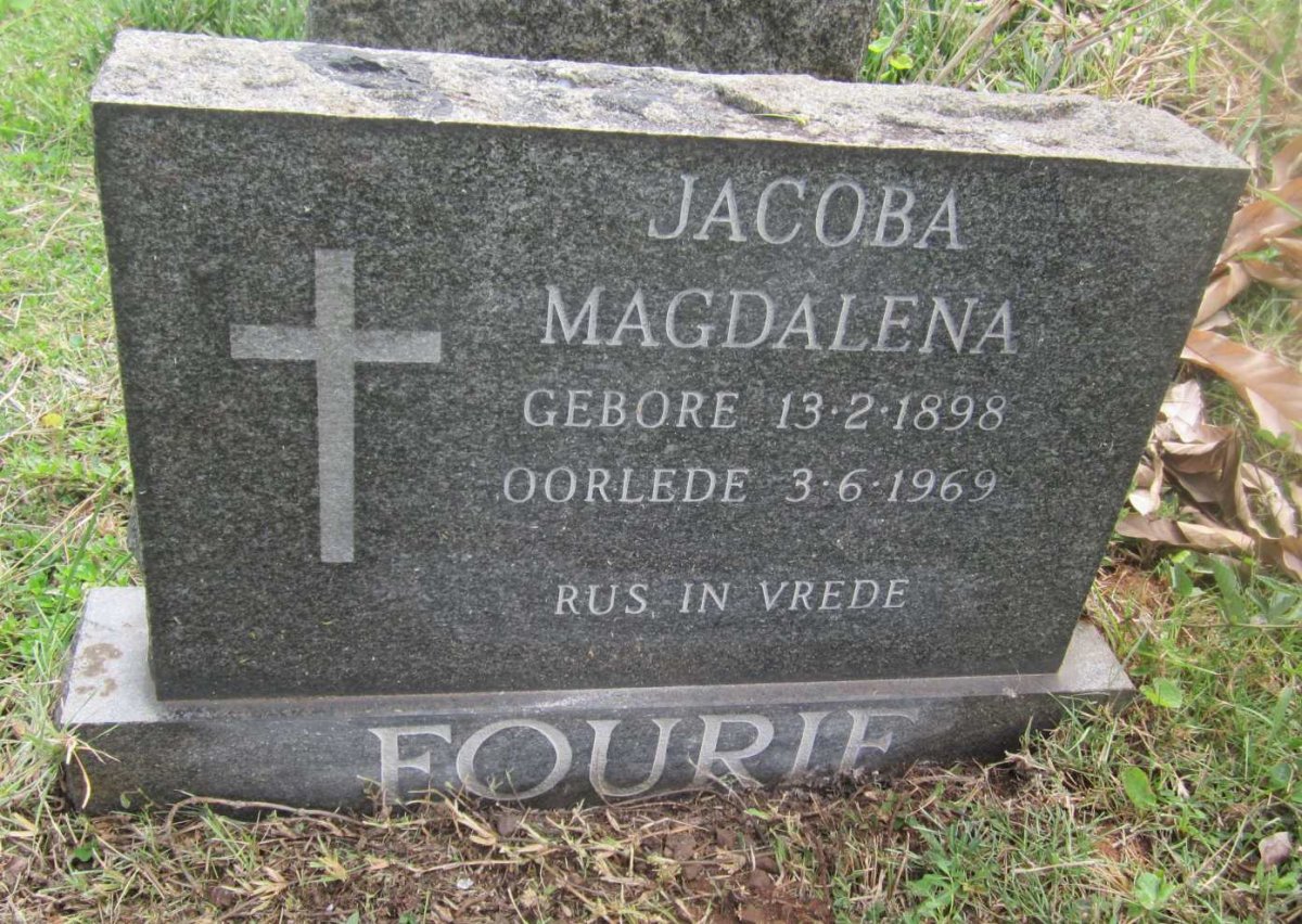 FOURIE Jacoba Magdalena 1898-1969
