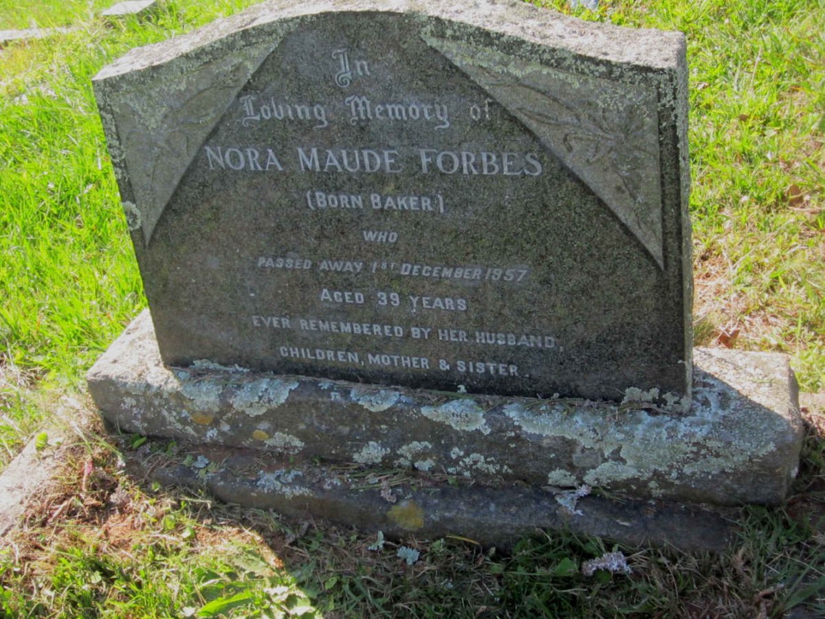FORBES Nora Maude nee BAKER -1957