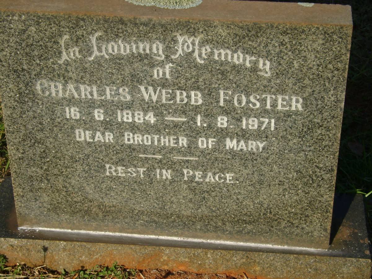 FOSTER Charles Webb 1884-1971