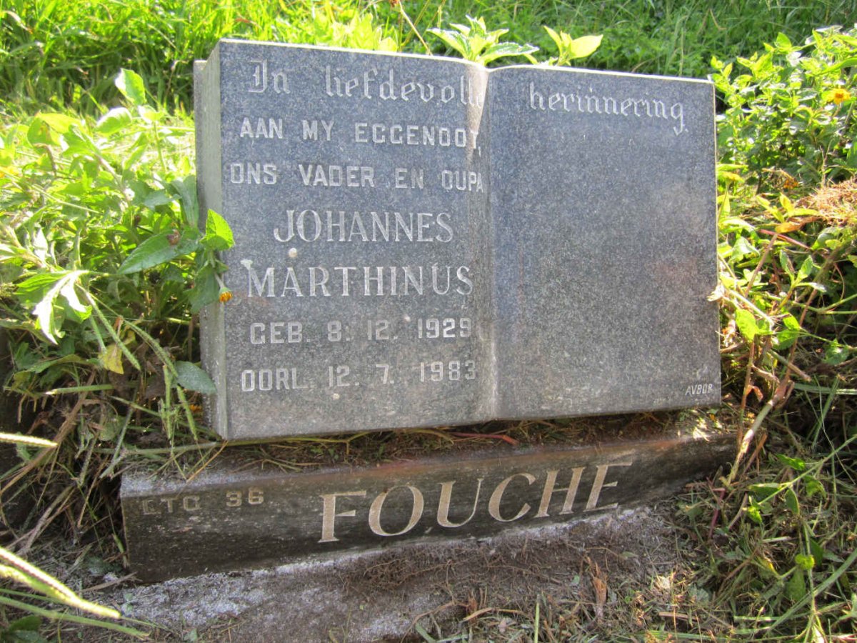 FOUCHE Johannes Marthinus 1929-1983