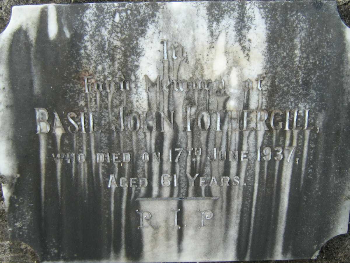 FOTHERGILL Basil John -1937