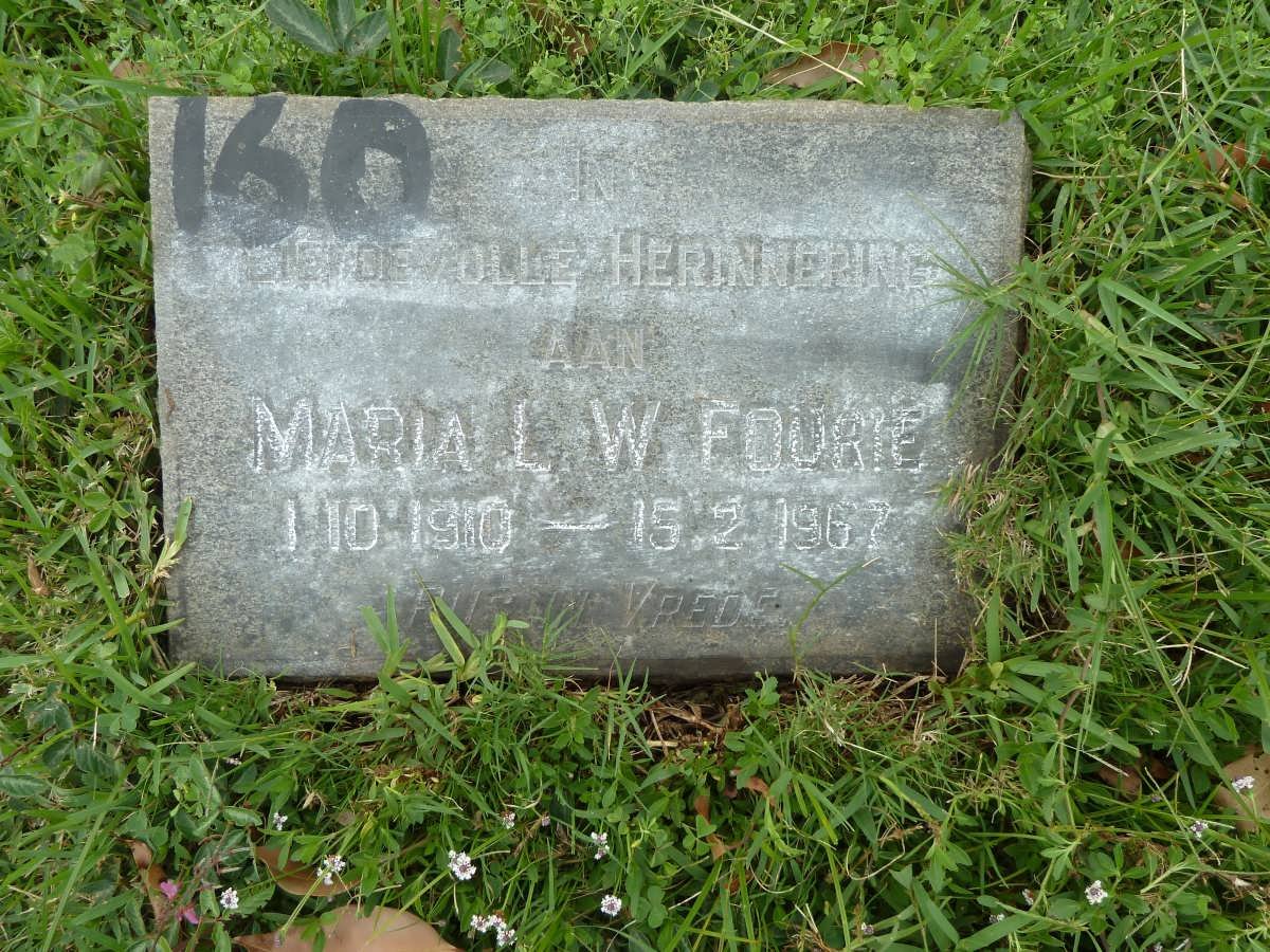 FOURIE Maria L.W. 1910-1967