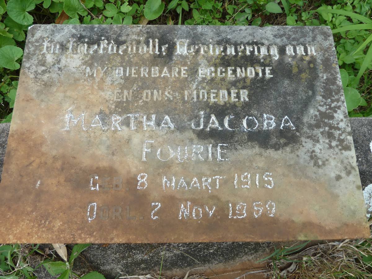 FOURIE Martha Jacoba 1915-1959